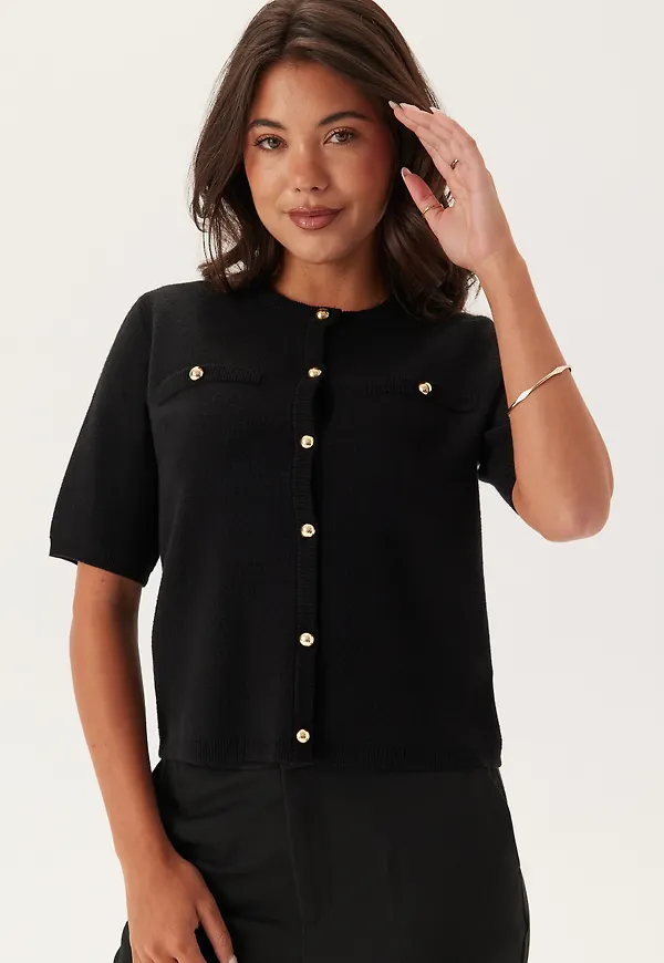 Knitted Gold Button Cardigan
