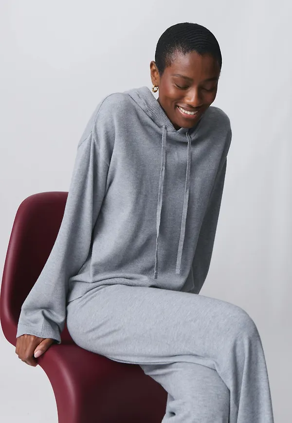 Knitted hoodie