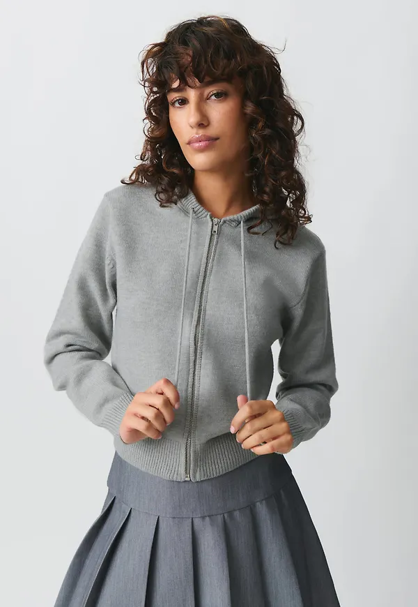 Knitted hoodie