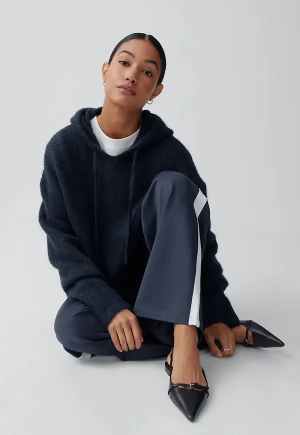 Knitted hoodie