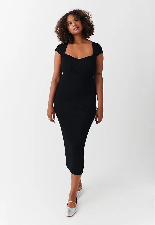 Knitted midi dress