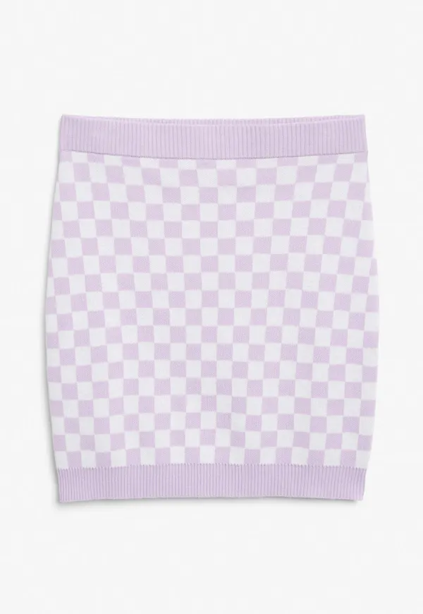 Knitted mini skirt - Purple