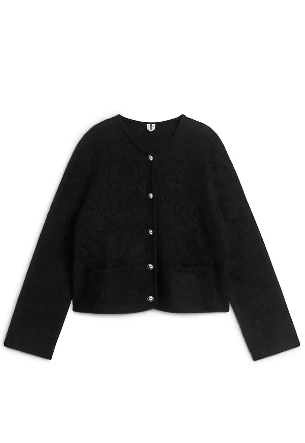Knitted Mohair Jacket - Black