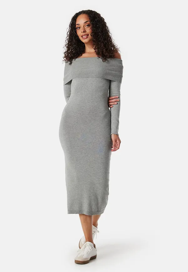 Knitted Off Shoulder Dress