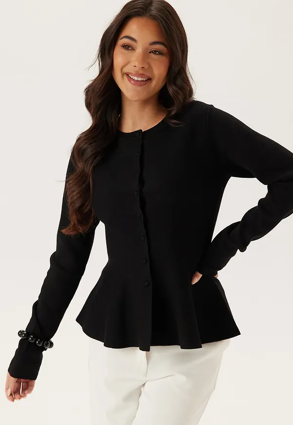 Knitted Peplum Cardigan