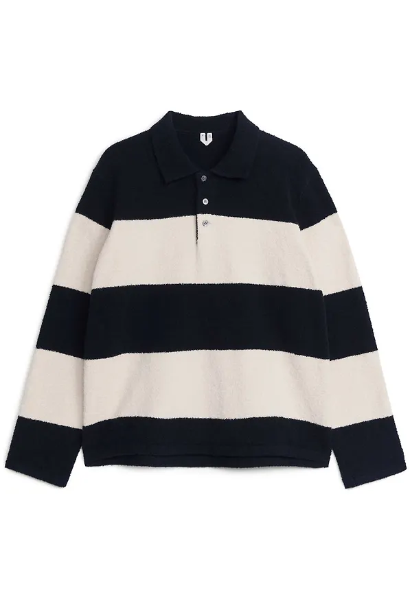 Knitted Polo Shirt - Beige