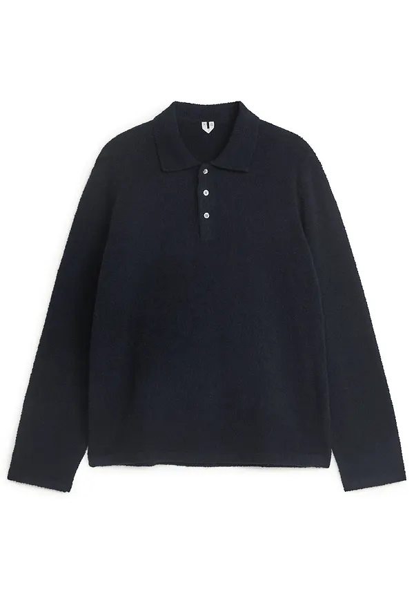 Knitted Polo Shirt - Blue