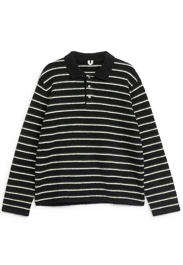 Knitted Polo Shirt - Blue