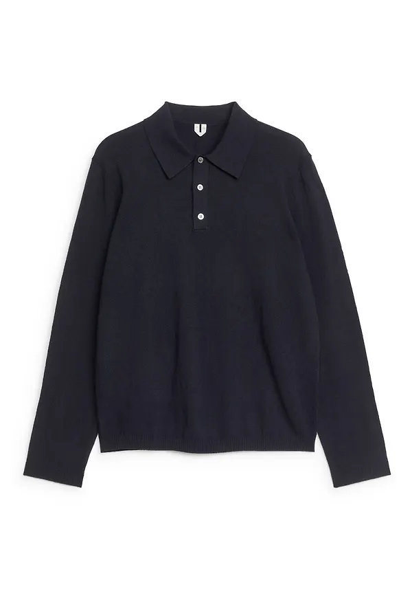 Knitted Polo Shirt - Blue