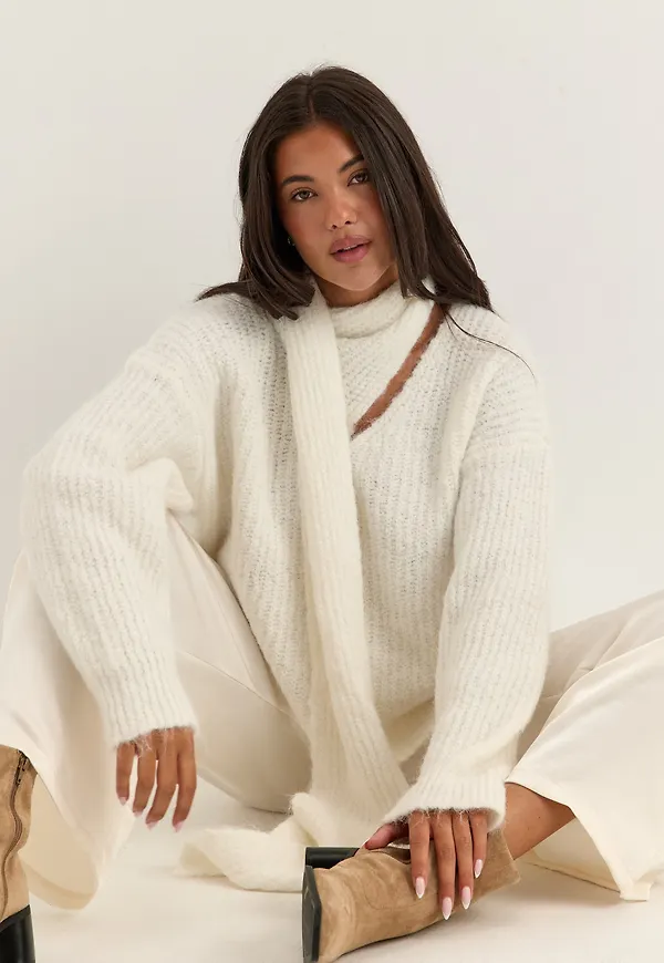 Knitted Scarf Sweater