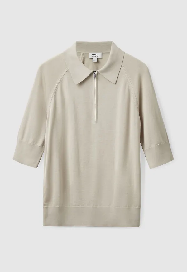 KNITTED SILK POLO SHIRT