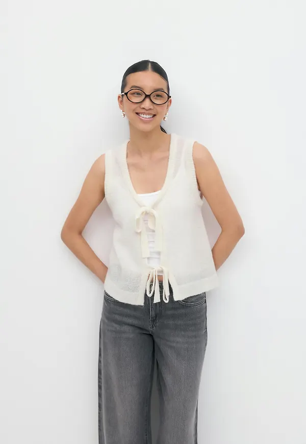 Knitted tie vest