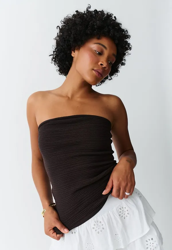 Knitted tube top