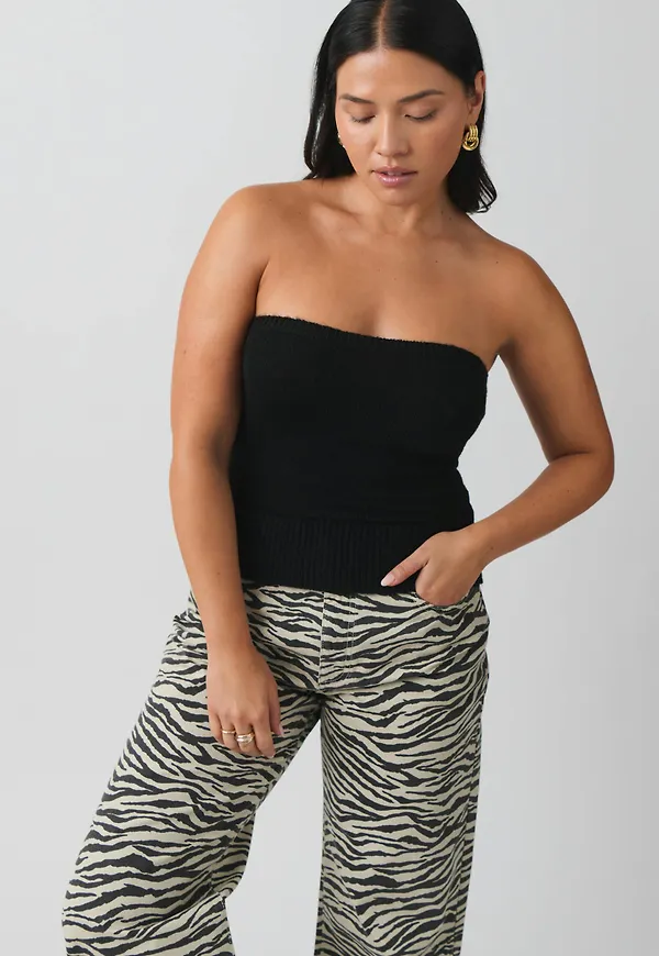 Knitted tube top