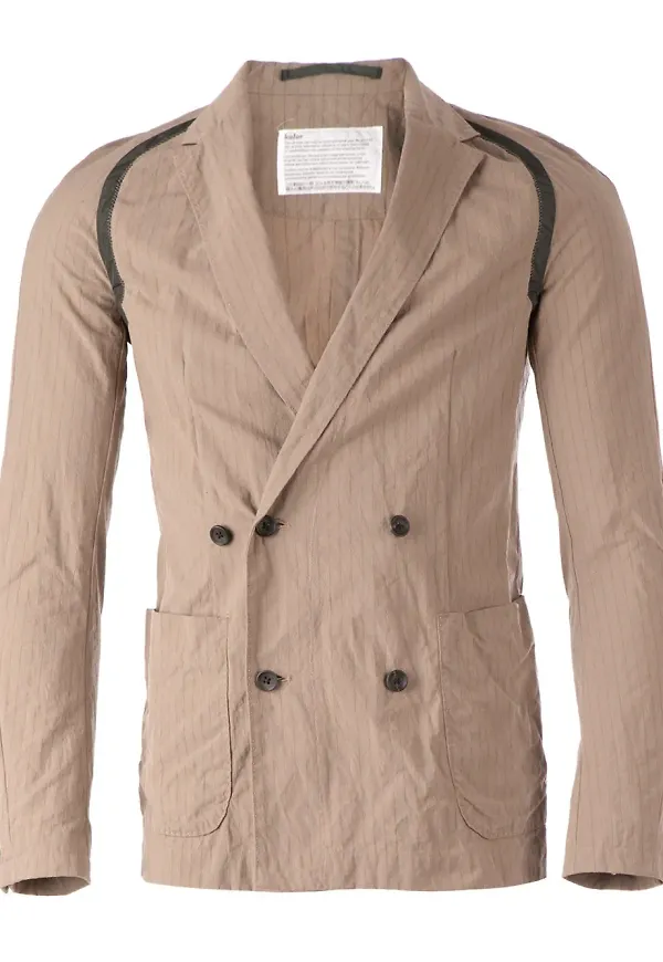 Kolor double breasted pinstripe blazer - Brun