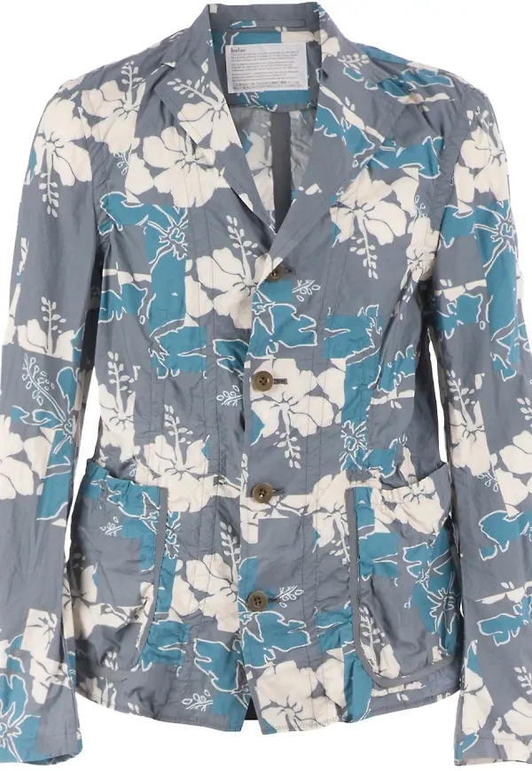Kolor floral jacket - Grå
