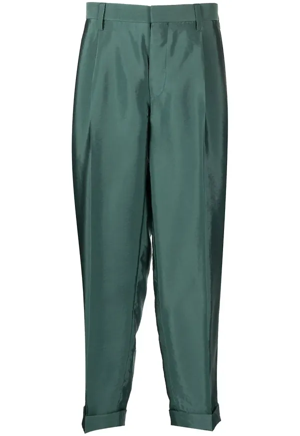 Kolor korta slacks - Grön