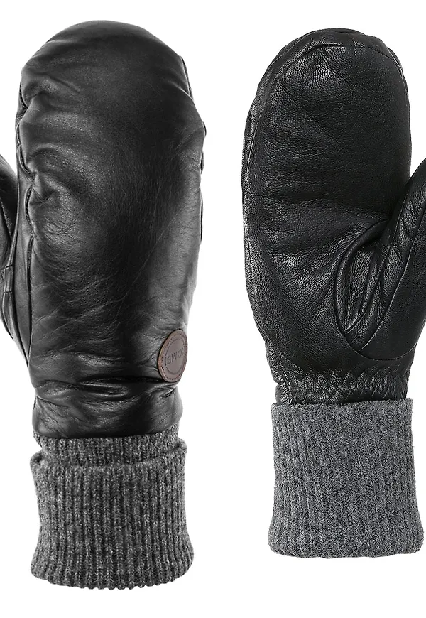 Kombi Women's Rolly Leather Mittens Black
