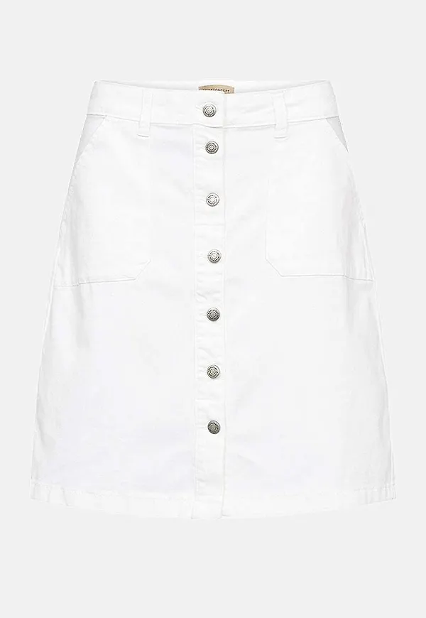 Kort jeanskjol med fickor