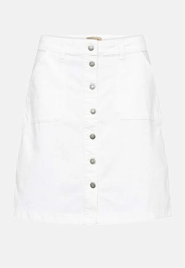 Kort jeanskjol med fickor