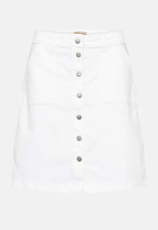 Kort jeanskjol med fickor