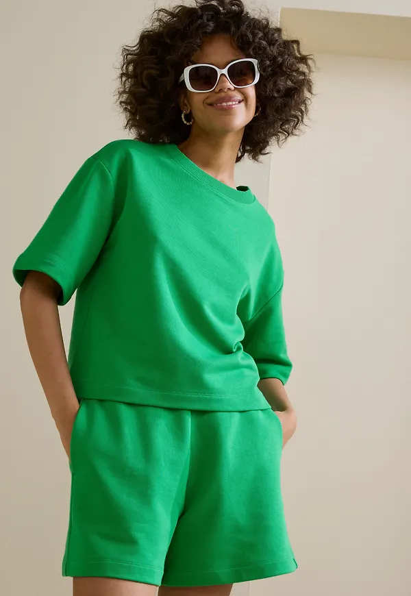 Kortärmad sweatshirttopp