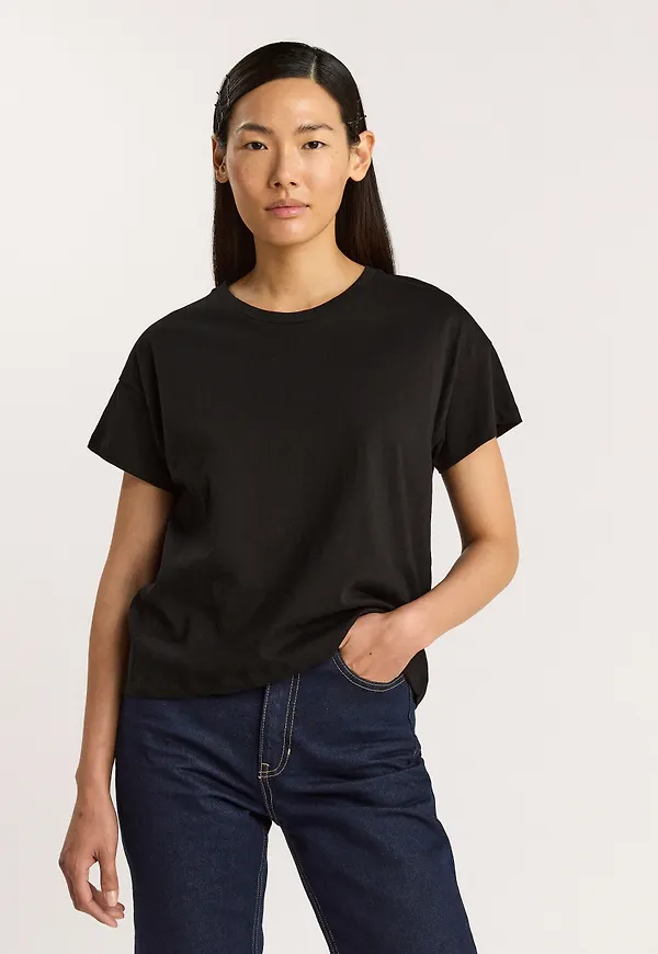 Kortärmad t-shirt i bomull