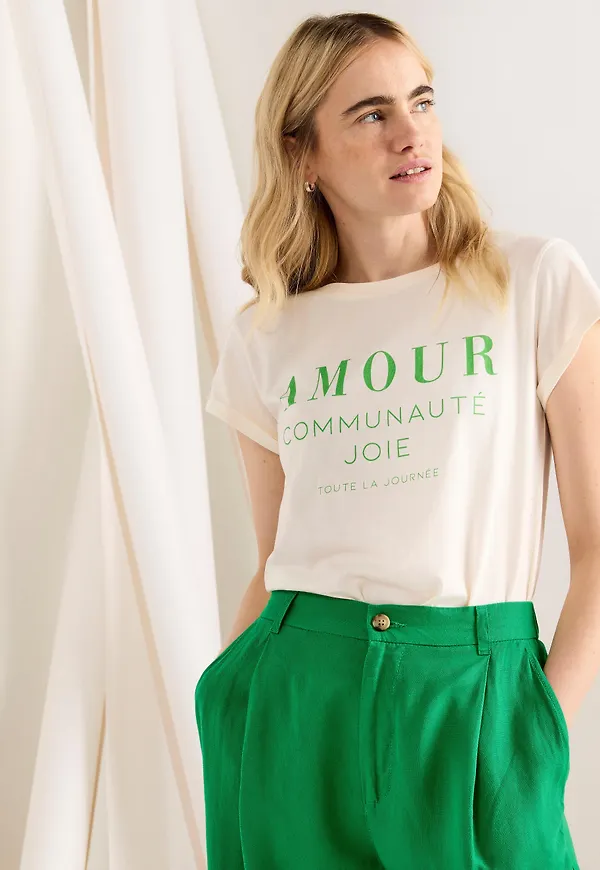 Kortärmad t-shirt i bomull