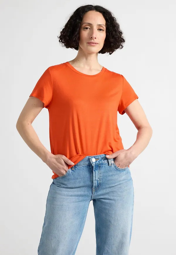 Kortärmad t-shirt i viskos