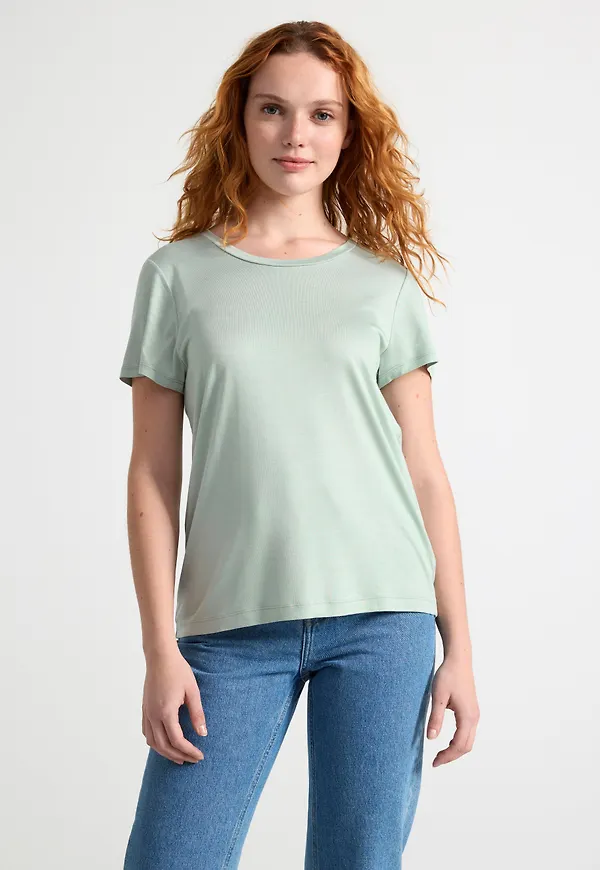 Kortärmad t-shirt i viskos