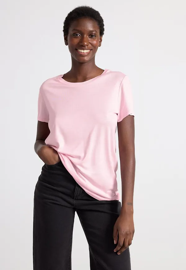 Kortärmad t-shirt i viskos