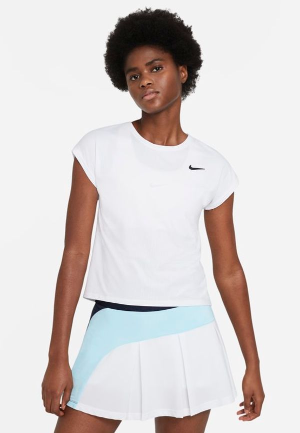 Kortärmad tenniströja NikeCourt Dri-FIT Victory för kvinnor - Vit