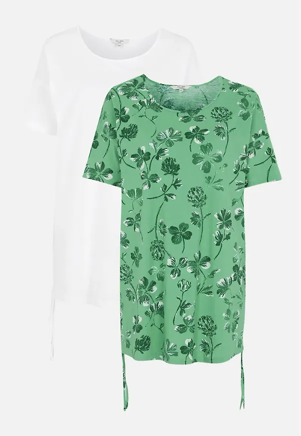 Kortärmad topp i lång modell 2-pack