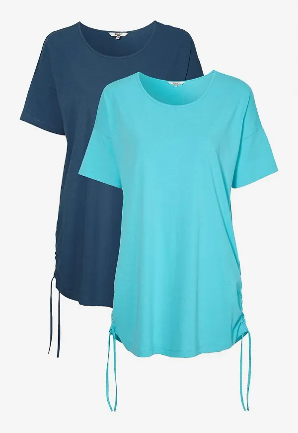 Kortärmad topp i lång modell 2-pack