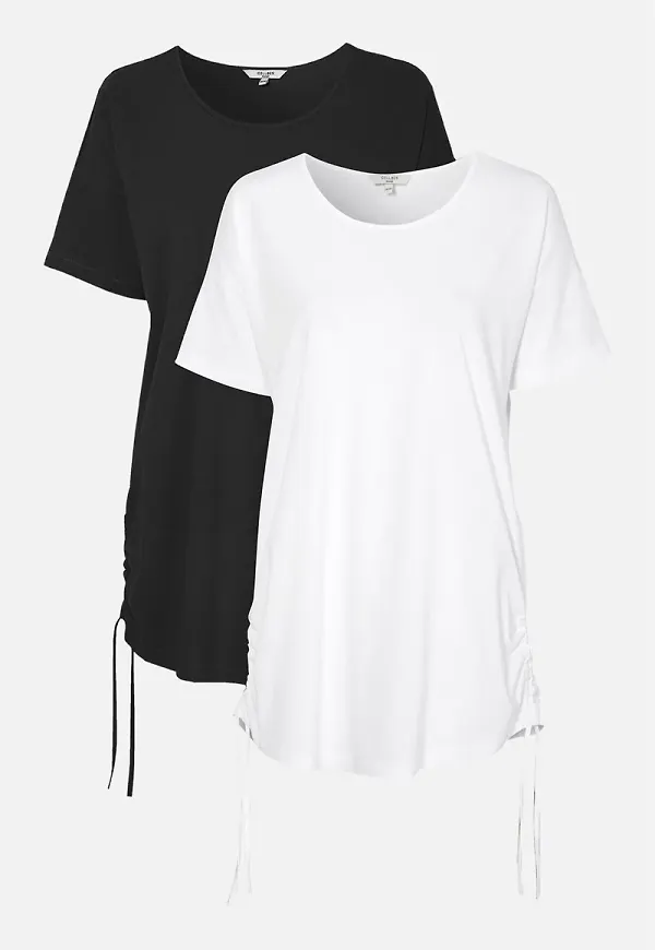 Kortärmad topp i lång modell 2-pack