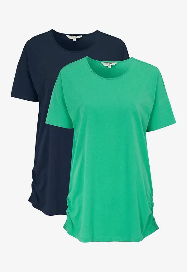 Kortärmad topp i lång modell 2-pack