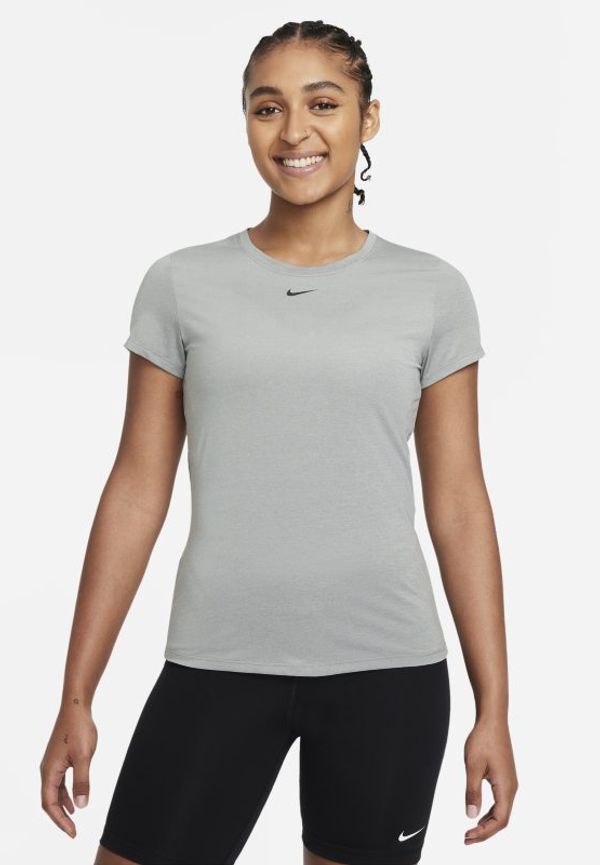 Kortärmad tröja med smal passform Nike Dri-FIT One för kvinnor - Grå