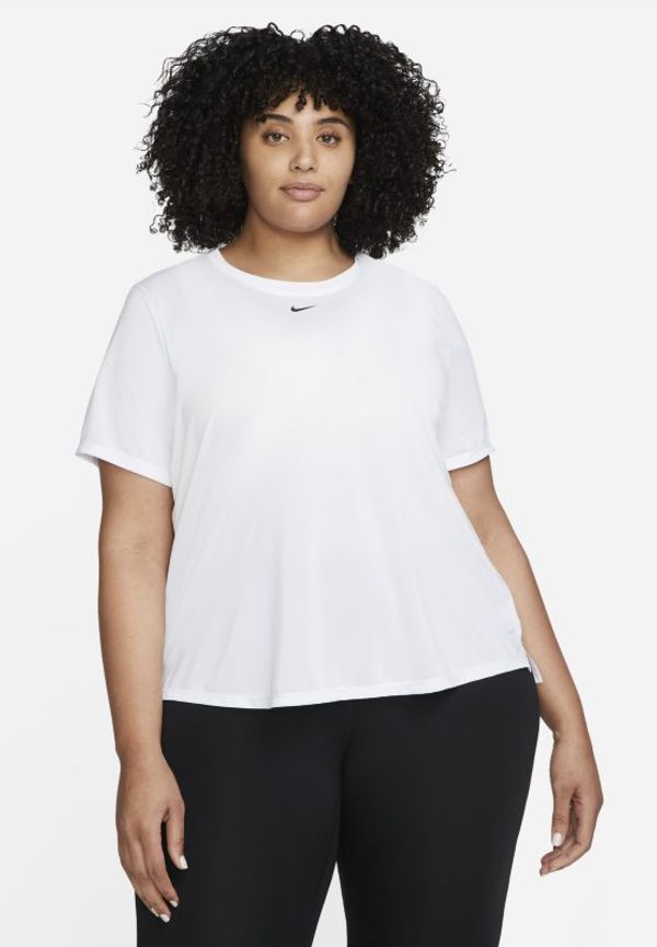 Kortärmad tröja med standardpassform Nike Dri-FIT One för kvinnor - Vit