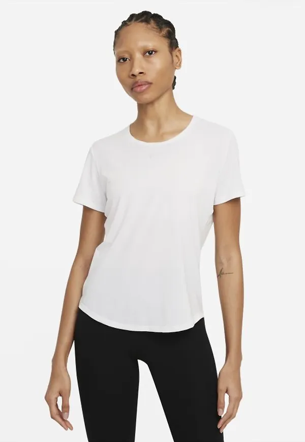 Kortärmad tröja Nike Dri-FIT One Luxe med standardpassform för kvinnor - Vit