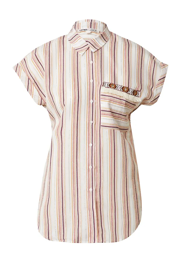 Koton Blus brun / lila / silver / vit