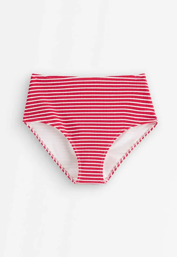 Krinklad bikiniunderdel med hög midja