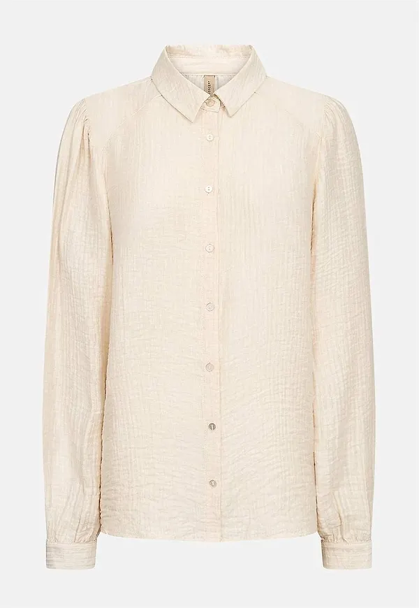 Krinklad blus med lyster