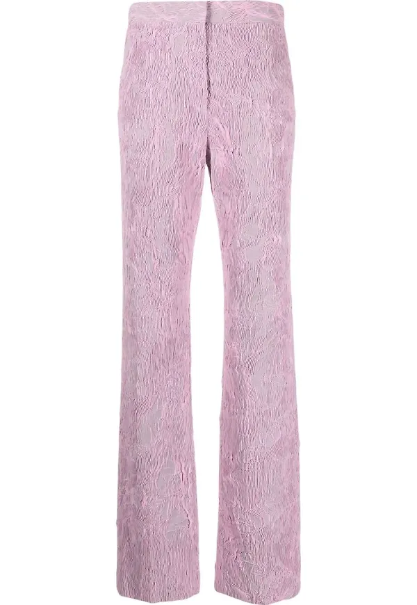 Krizia vida byxor med struktur - Rosa