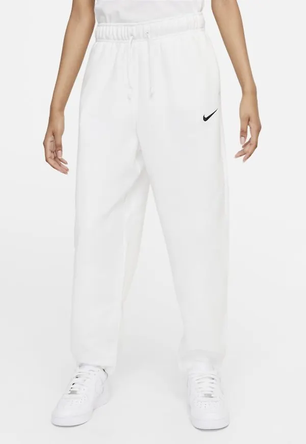 Kroppsnära fleecebyxor Nike Sportswear Collection Essentials för kvinnor - Vit