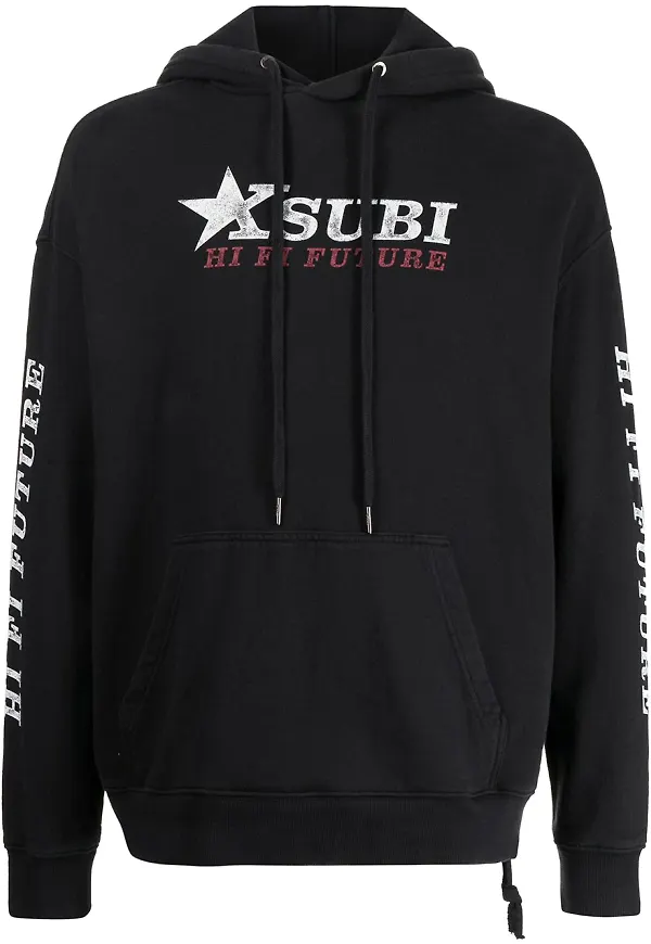 Ksubi Hi-Fi sweatshirt med huva - Svart