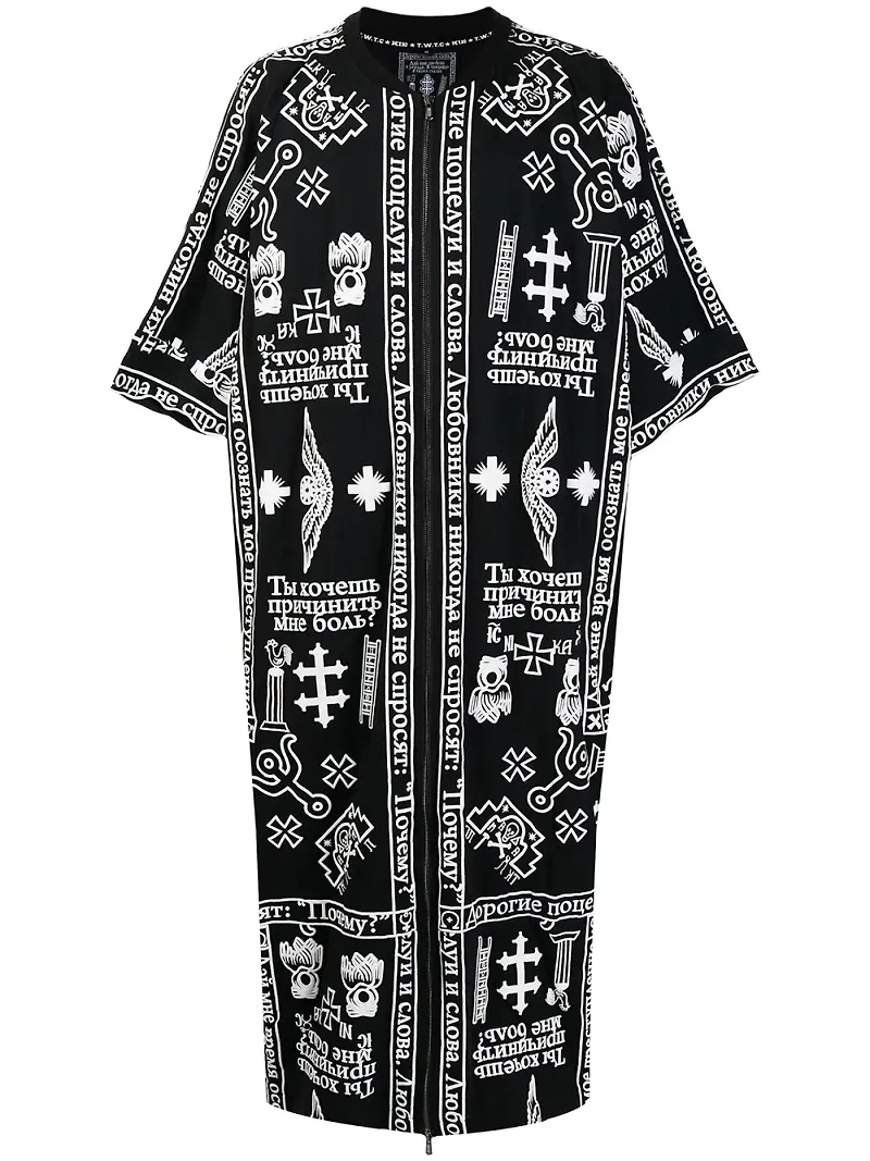 KTZ kaftan med dragkedja - Svart