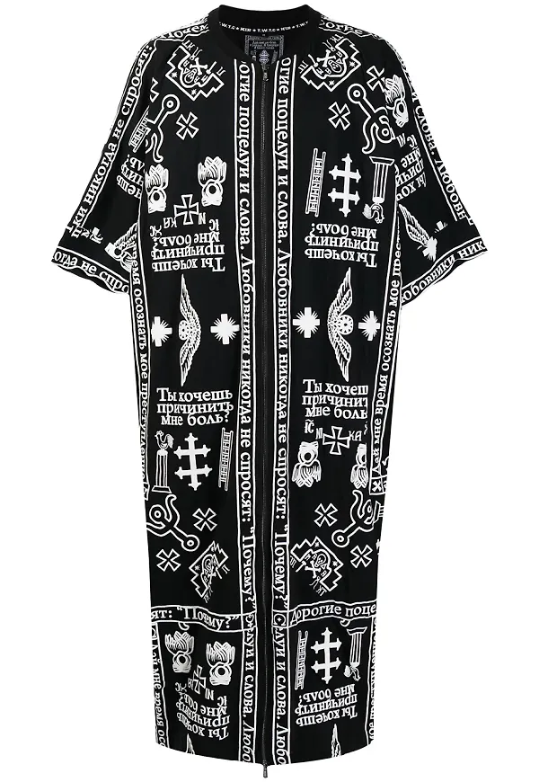 KTZ kaftan med dragkedja - Svart