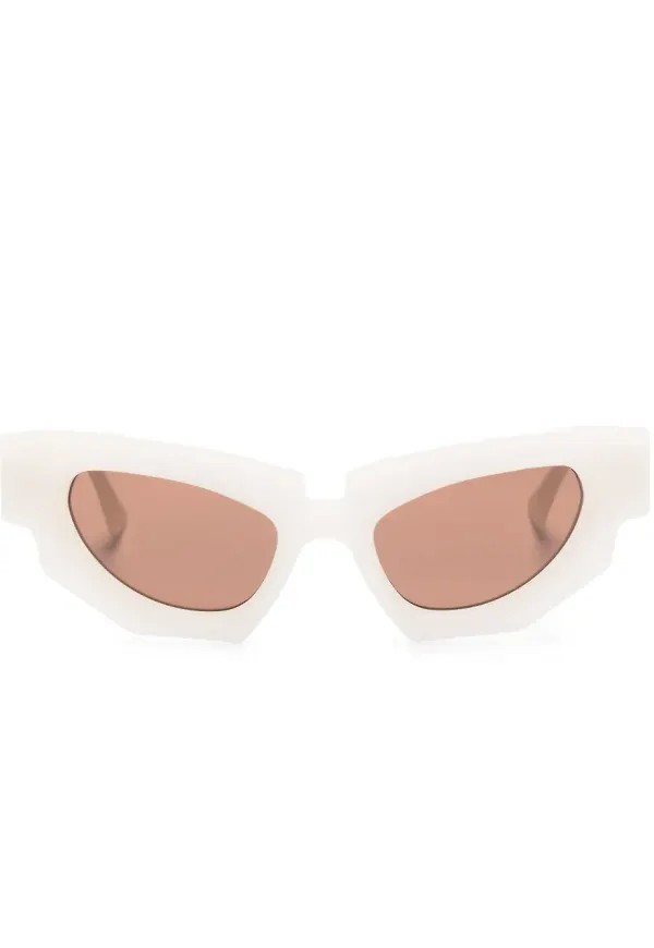 Kuboraum tonade cat eye-solglasögon - Vit