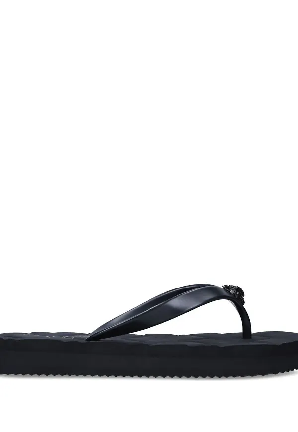 Kurt Geiger London Kensington quiltade flipflops - Svart
