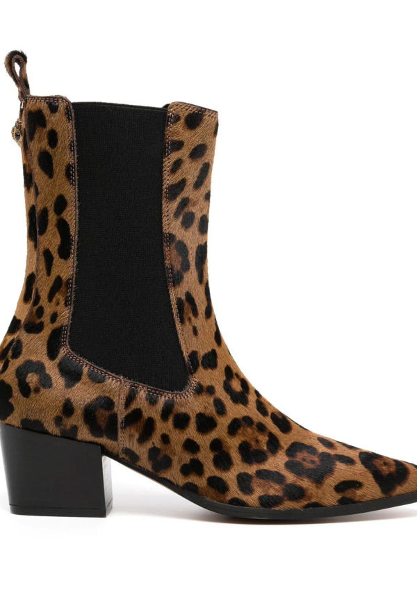 Kurt Geiger London leopardmönstrade Chelsea-boots - Brun